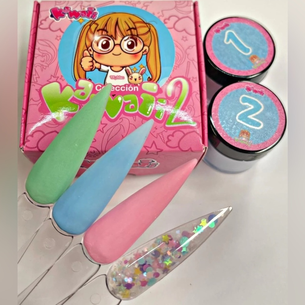 Wapizima Kawaii Nail Acrylic Powder Art 4 Piece Set
